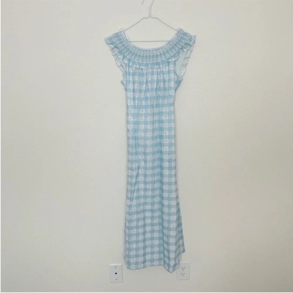 Dondolo x LoveShackFancy Daisy Love Floral Midi Dress Blue - Picture 5 of 10